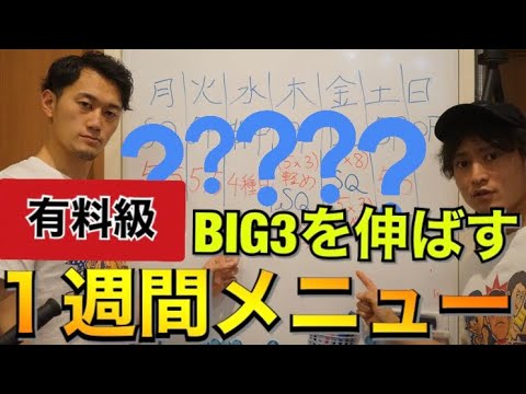 【BIG3】パワーリフターが教える重量を伸ばす効率的な1週間のトレーニングメニュー【無料配布】