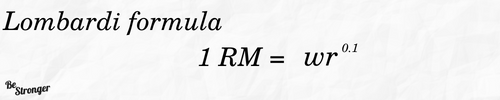 Lombardiの1RM計算公式